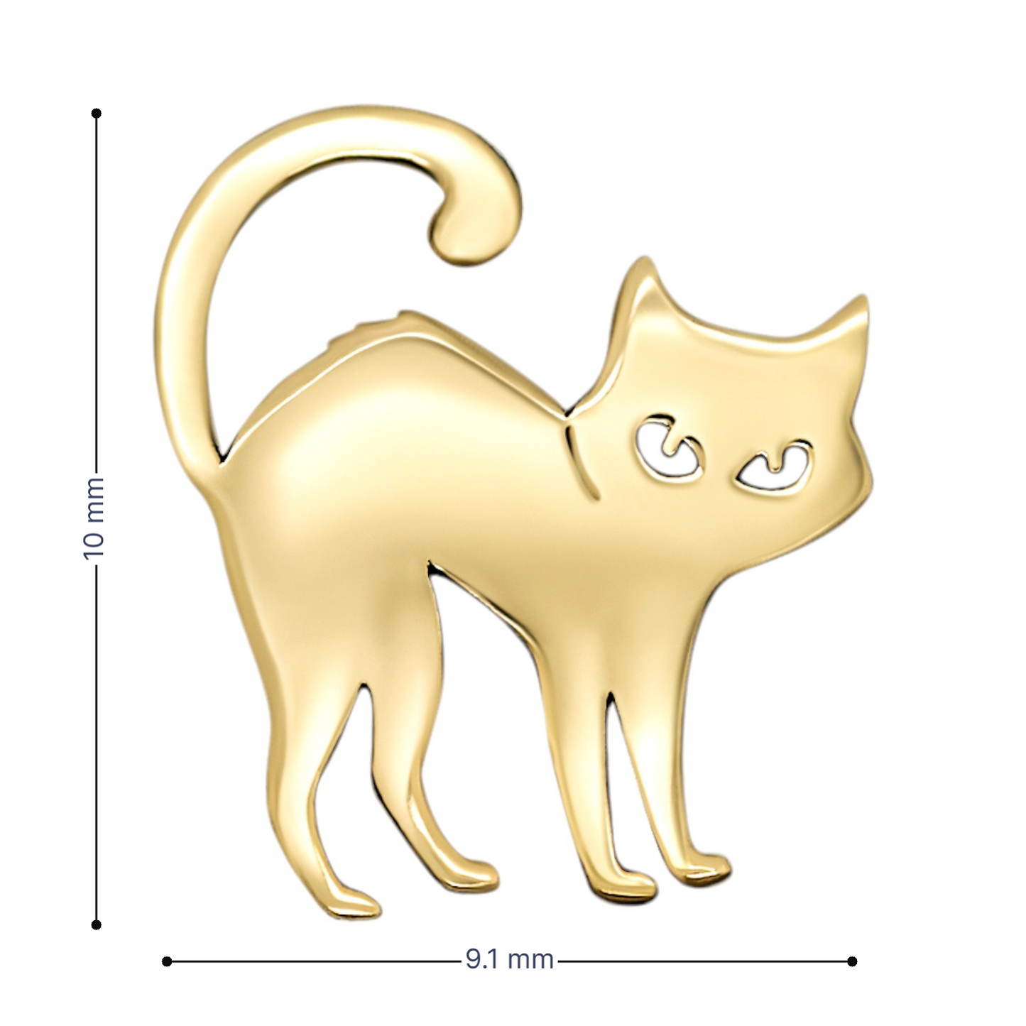 Curious Stretching Cat Earring