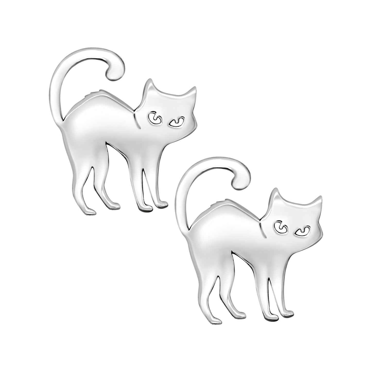 Curious Stretching Cat Earring