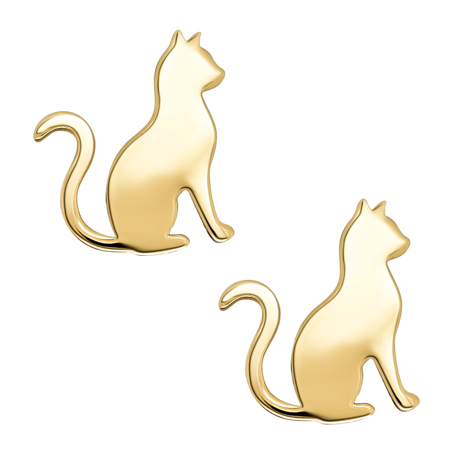 Elegant Sitting Cat Earring